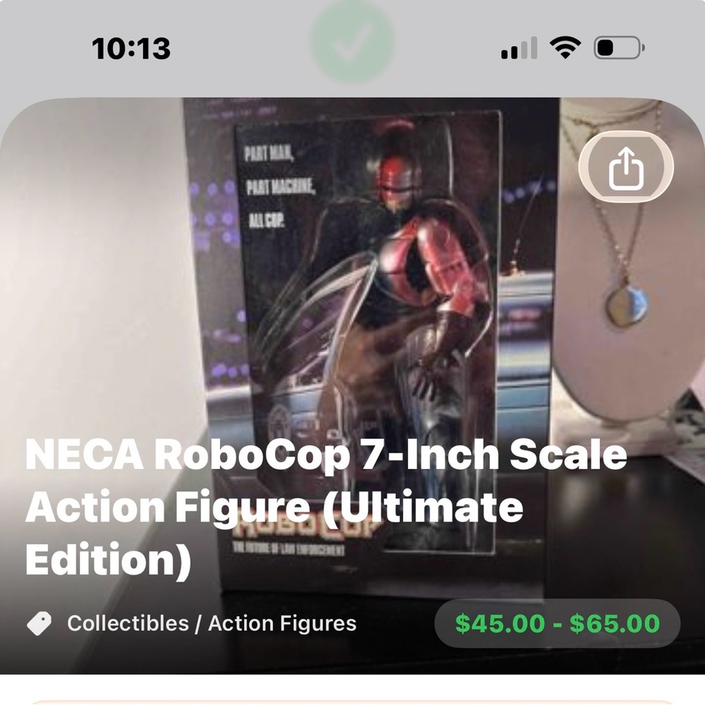 NECA RoboCop 7-Inch Scale Action Figure - Metallic Silver and Red